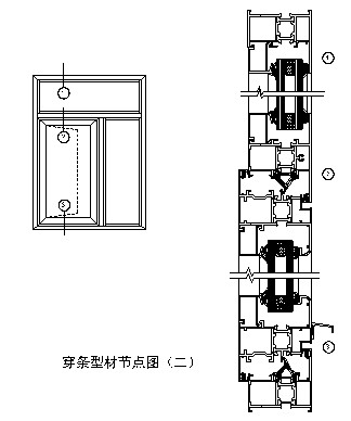 大連華工注膠型材與穿條型材橫截面積對比